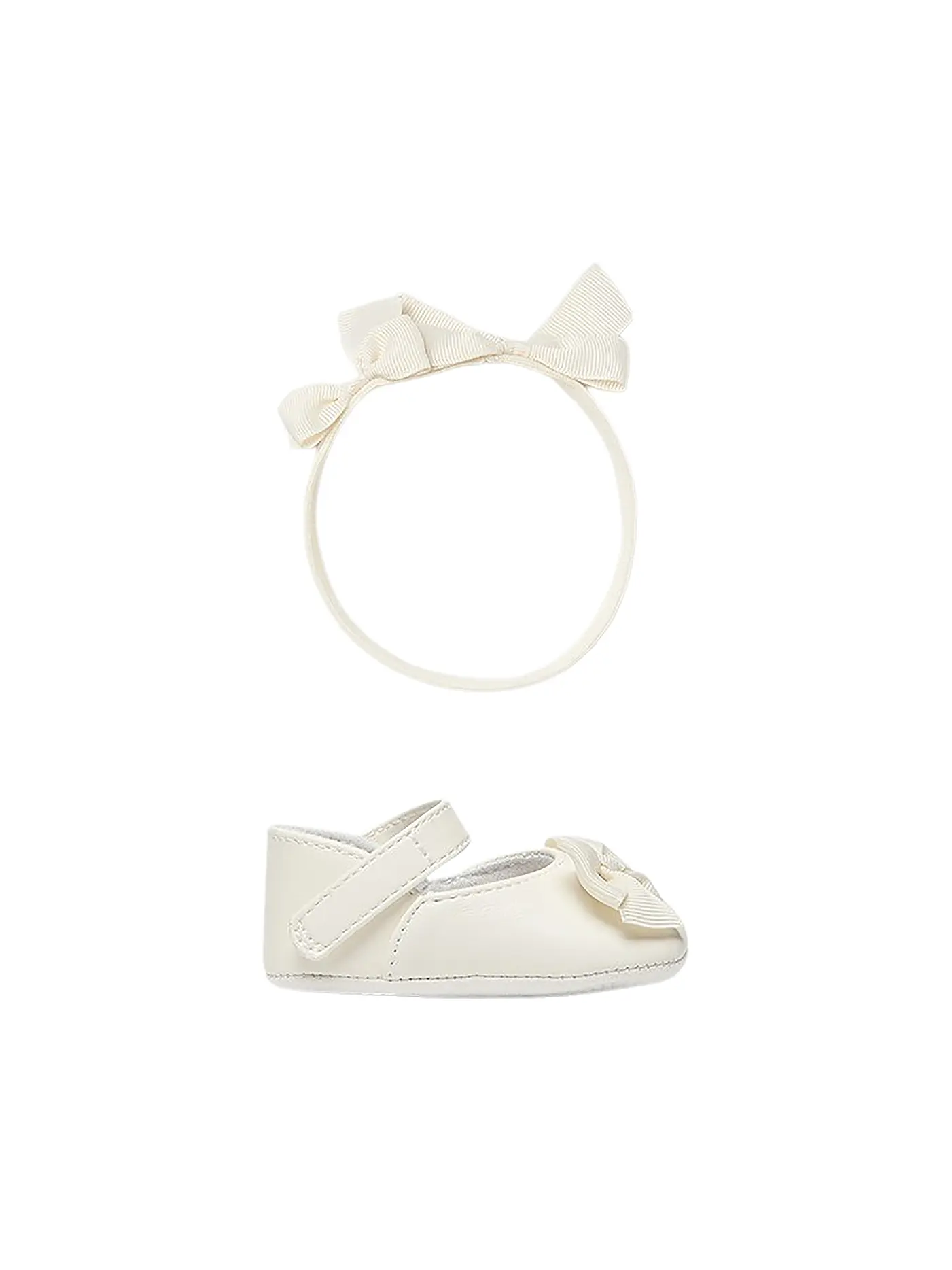 MAYORAL | Baby Schuhe und Haarreif 2-teilig | creme